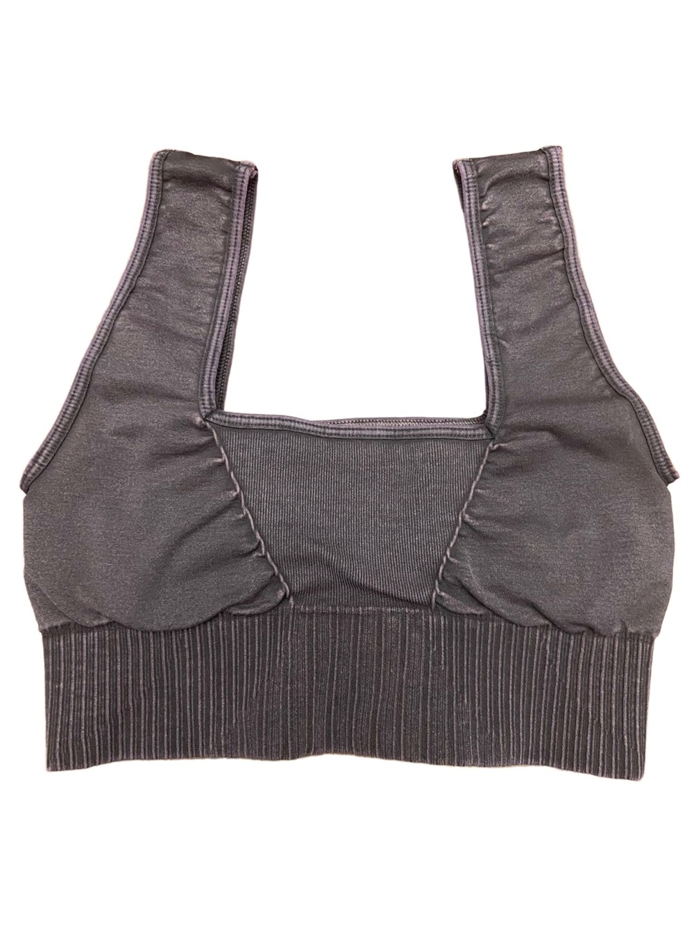 FREE PEOPLE | Good Karma Square-Neck Bra in “Washed”Dark Brown. M/L - NWOT